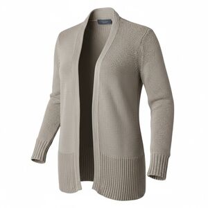 Wooden Ships Open Front Size M/L Tan Color Cardigan Sweater Knit Anthropologie